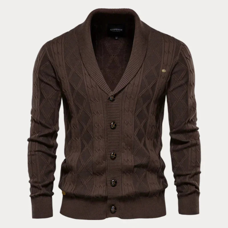 Warme herren-strickjacke mit knöpfen – herren