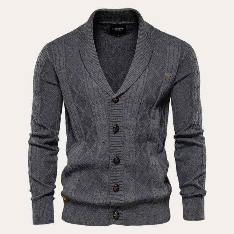 Warme herren-strickjacke mit knöpfen – herren