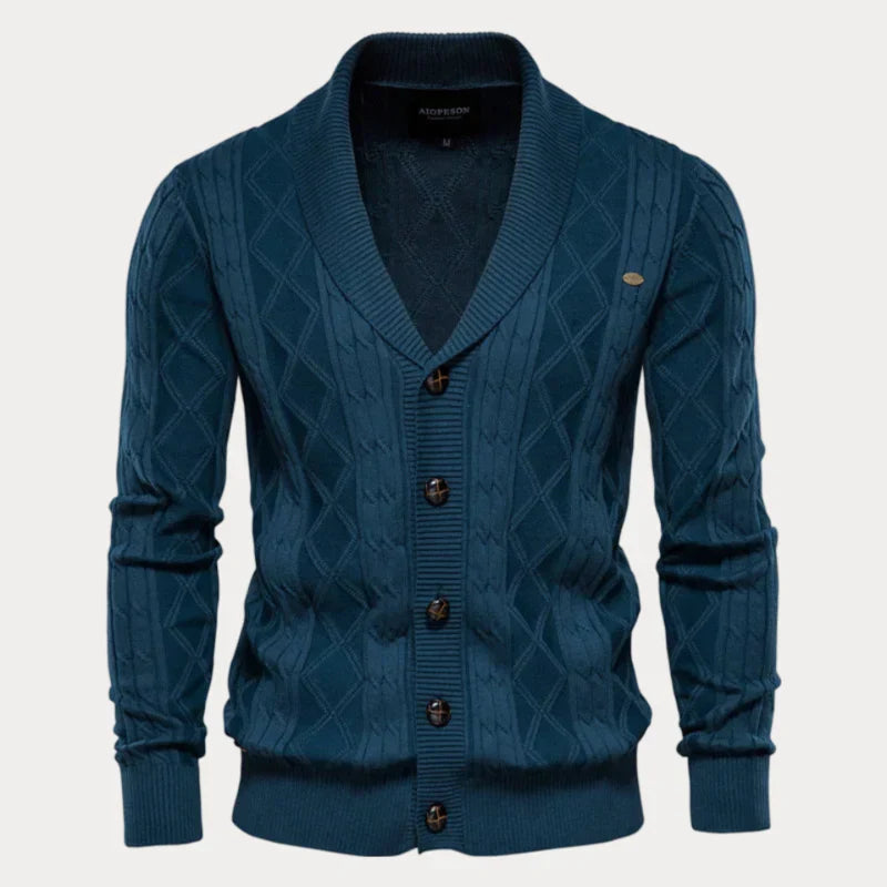 Warme herren-strickjacke mit knöpfen – herren