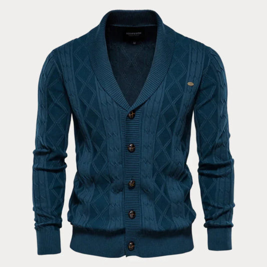 Warme herren-strickjacke mit knöpfen – herren
