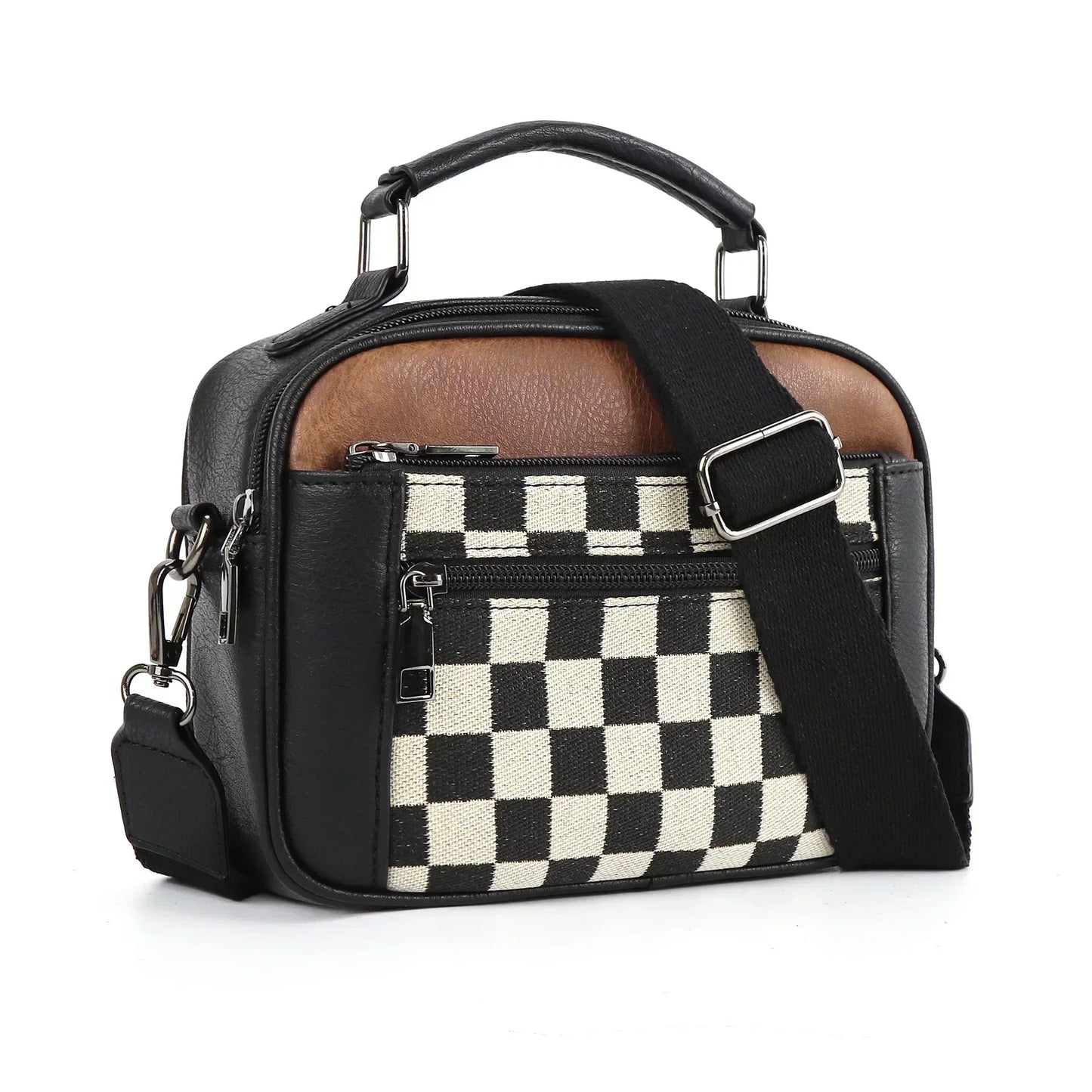 Monaco crossbody tasche mit karomuster