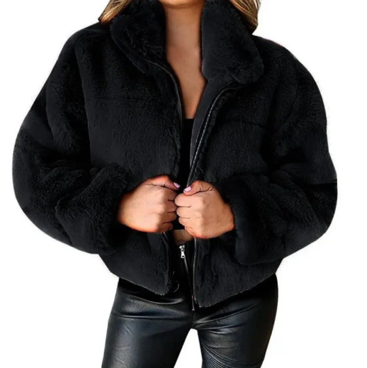 Stylische wintermode teddyjacke für damen - Jana