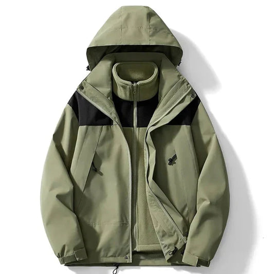Unisex-wintermantel mit kapuze und fleece – unisex