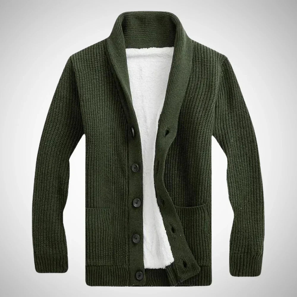 Darius fleece-schal-cardigan – herren