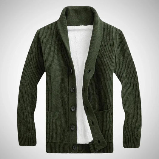 Darius fleece-schal-cardigan – herren