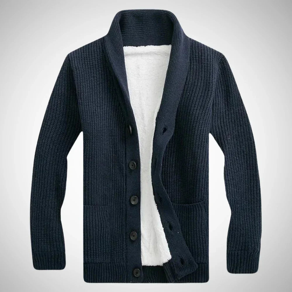Darius fleece-schal-cardigan – herren