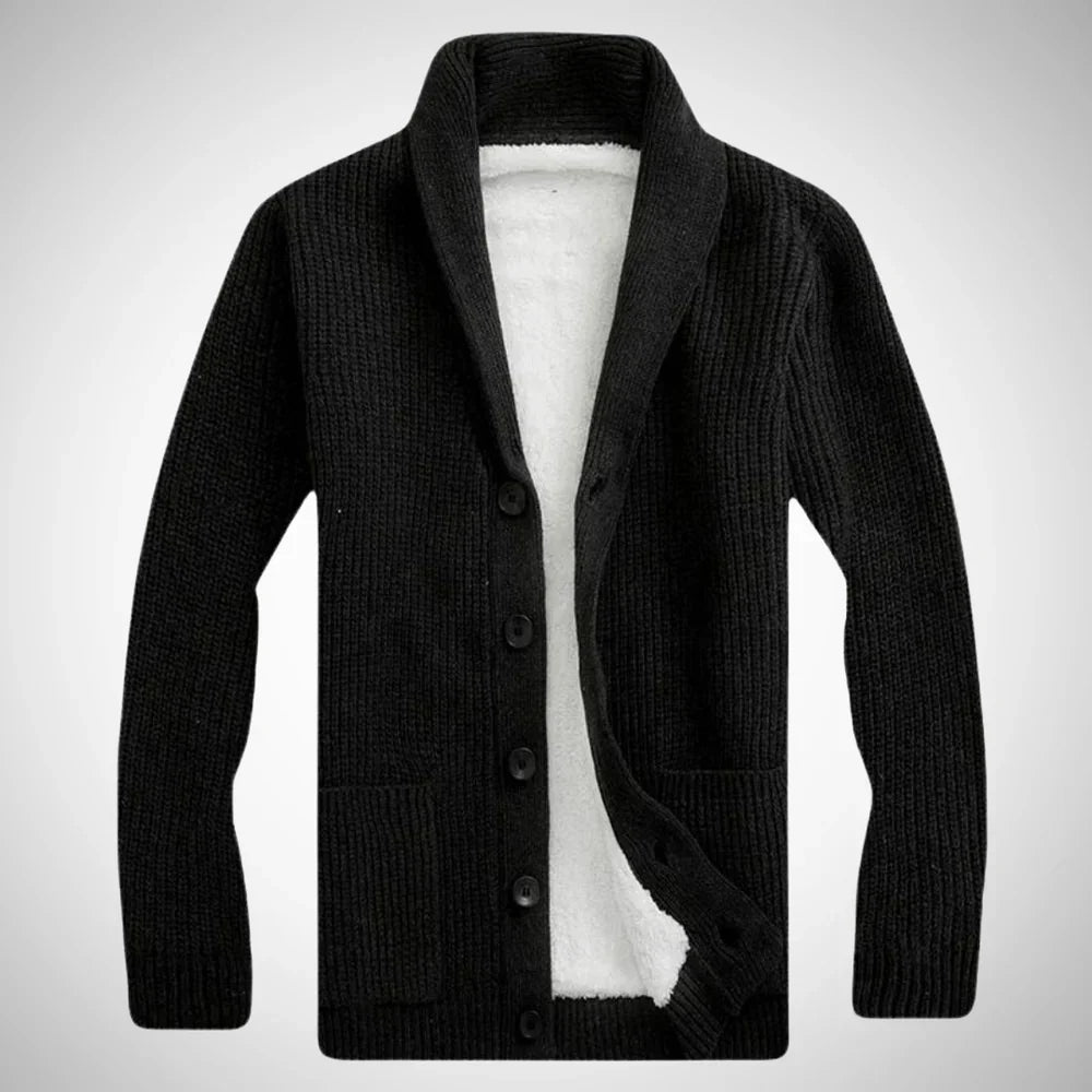 Darius fleece-schal-cardigan – herren