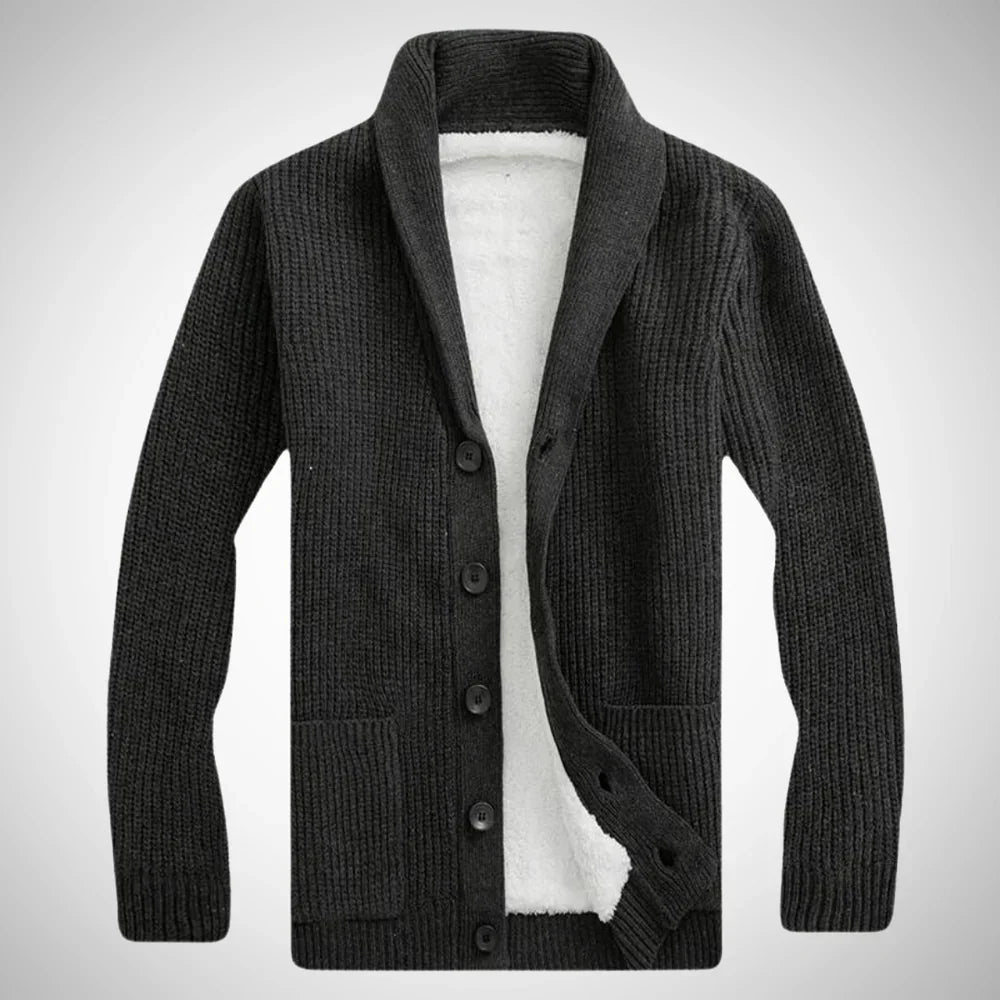 Darius fleece-schal-cardigan – herren