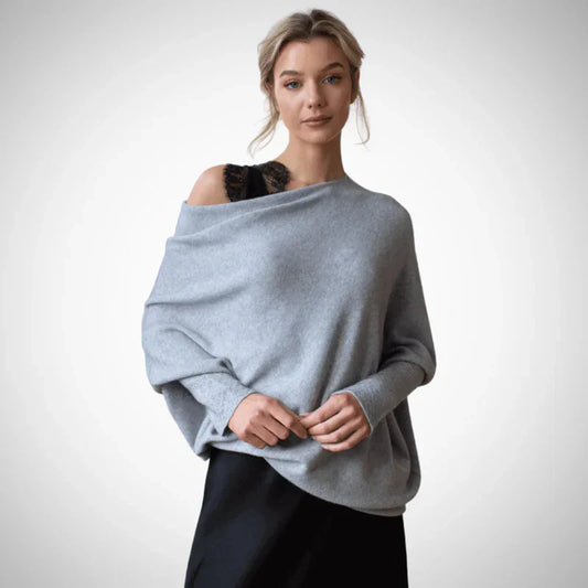 Jennifer pullover mit asymmetrischer schulterpartie für damen
