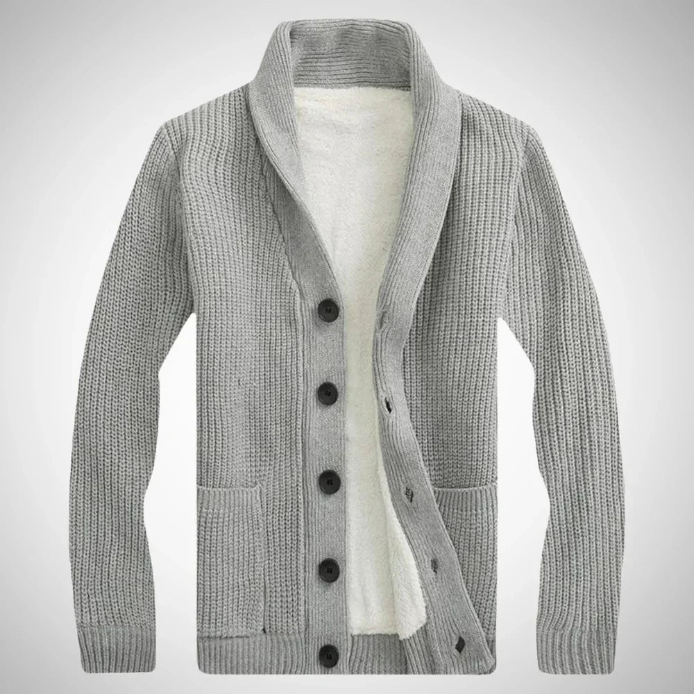Darius fleece-schal-cardigan – herren