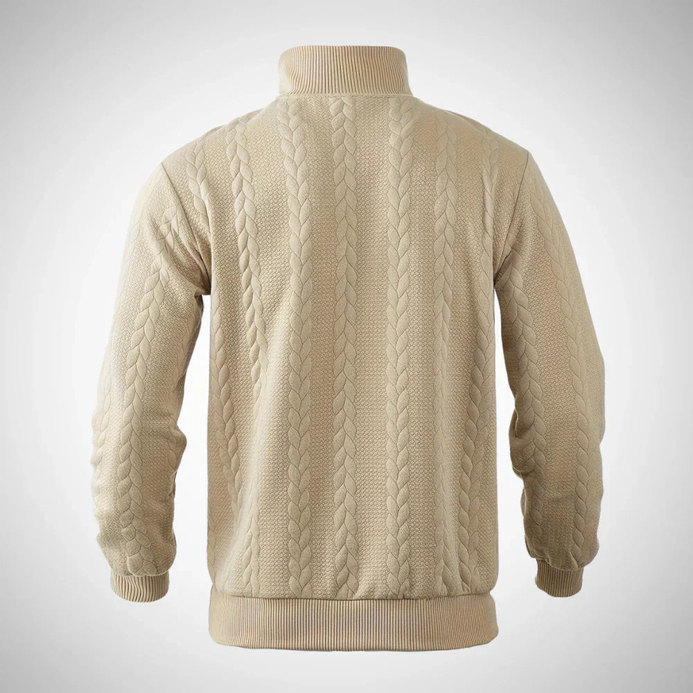 Marcel vintage-pullover mit reißverschluss für herren