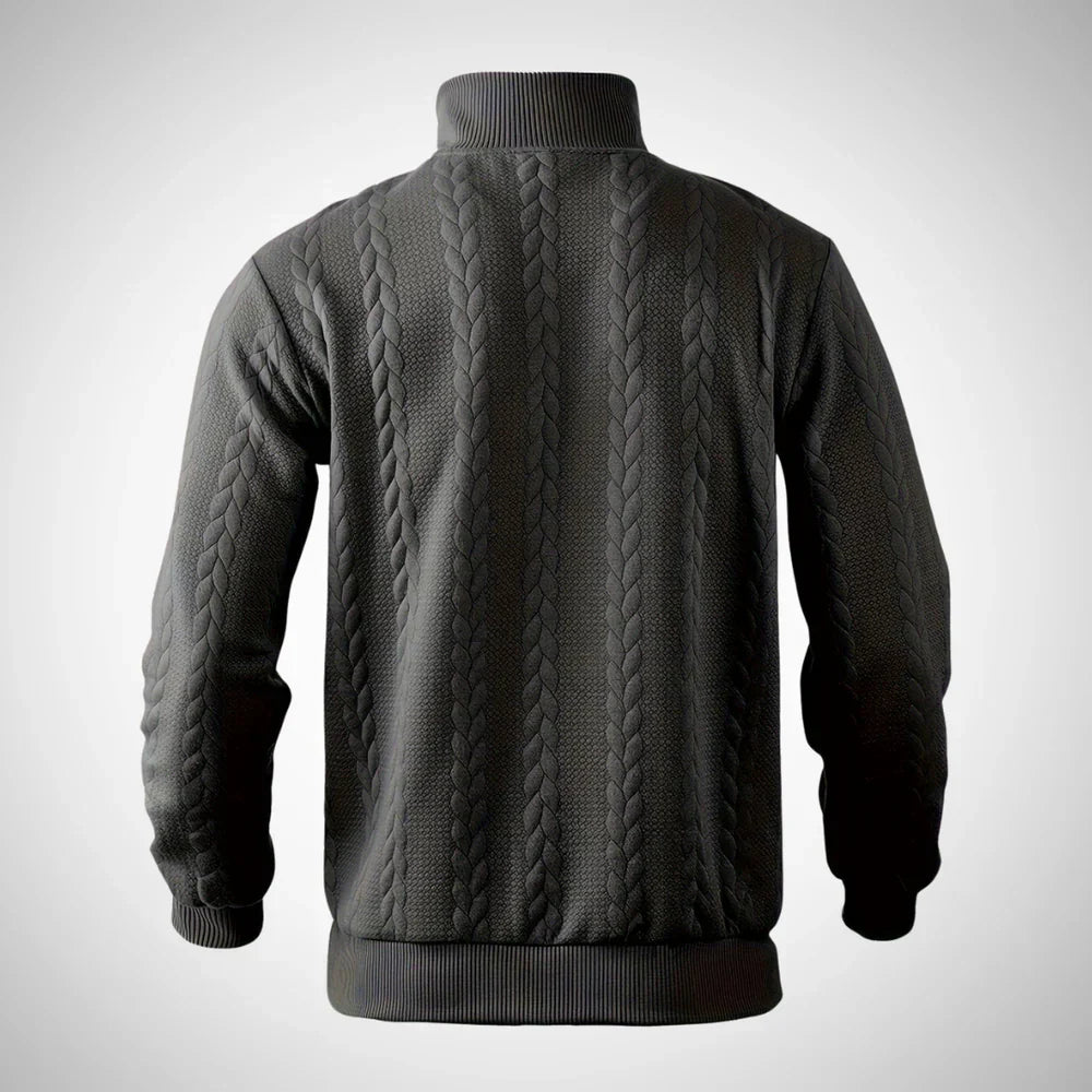 Marcel vintage-pullover mit reißverschluss für herren