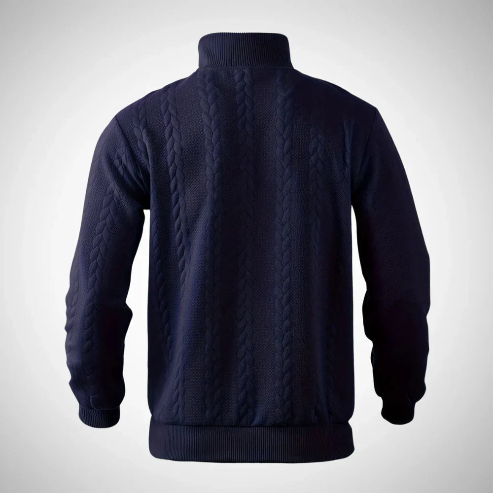 Marcel vintage-pullover mit reißverschluss für herren