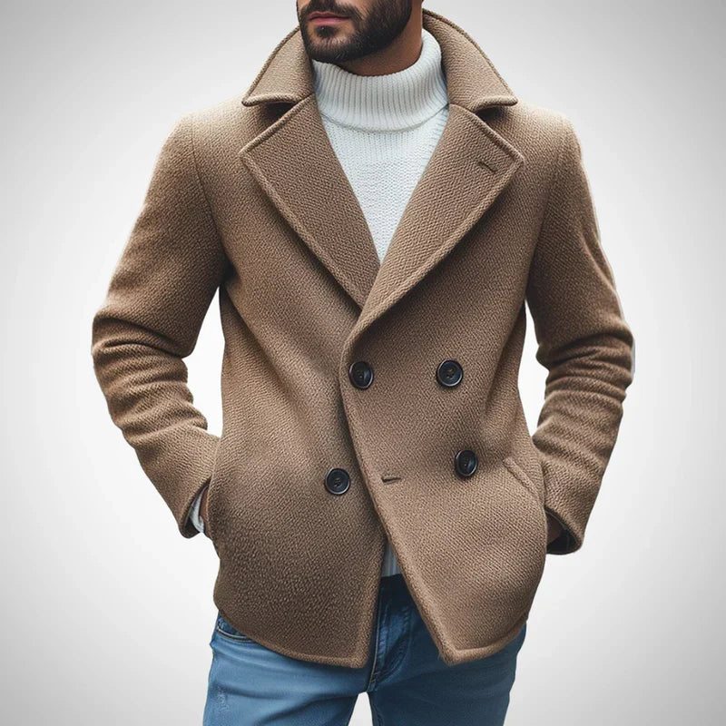 Henry retro-wollmantel – herren