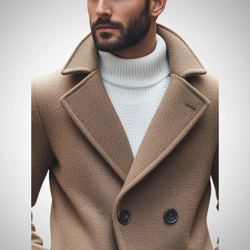 Henry retro-wollmantel – herren
