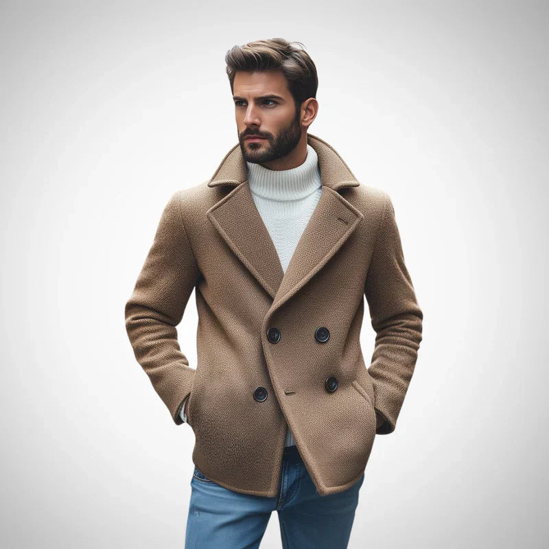 Henry retro-wollmantel – herren