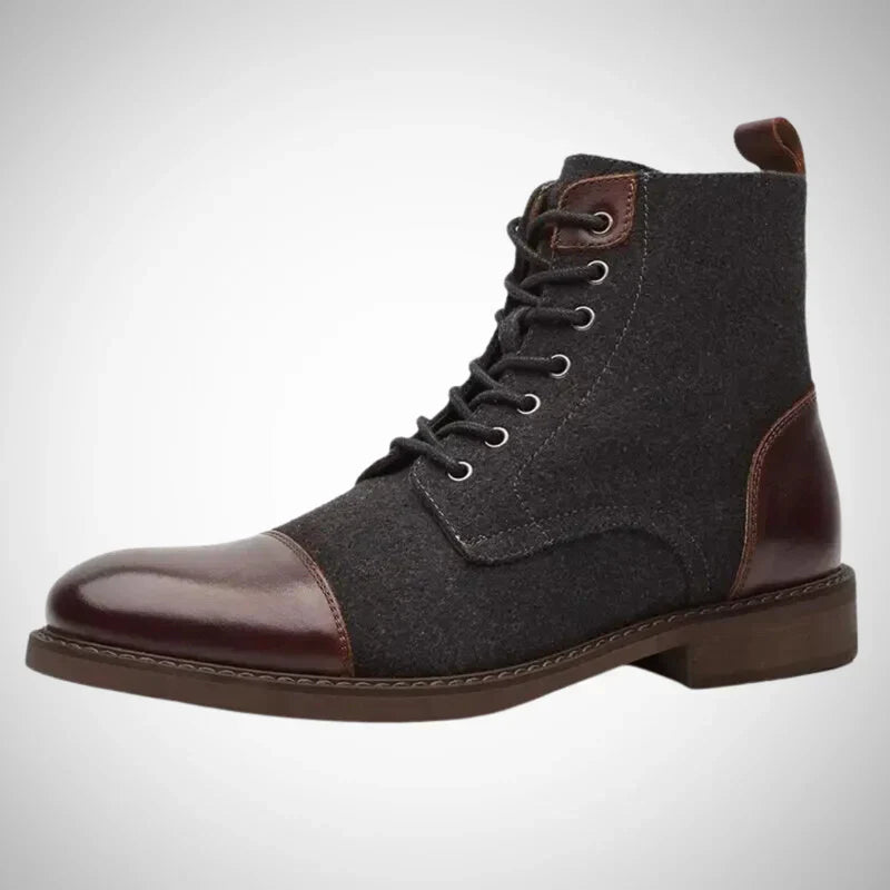 Heine klassische schnürstiefel aus wildleder – herren