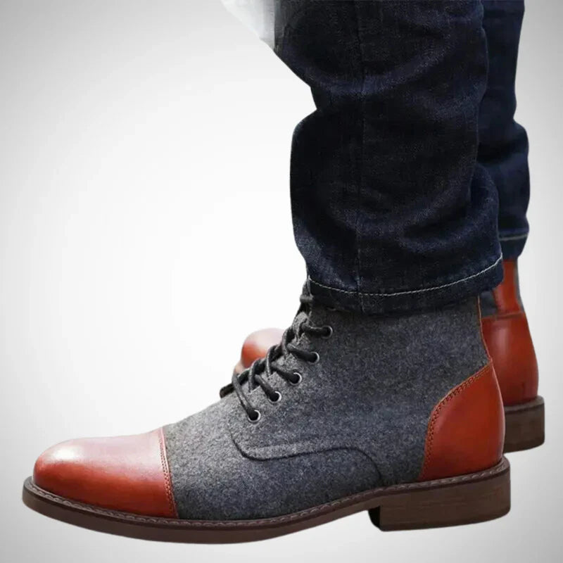 Heine klassische schnürstiefel aus wildleder – herren