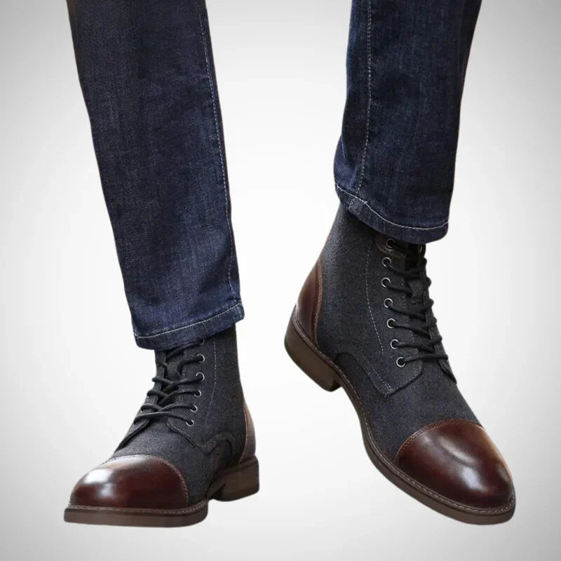 Heine klassische schnürstiefel aus wildleder – herren