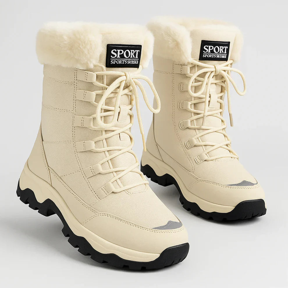 Wasserdichte winterstiefel für damen mit fellfutter – damen