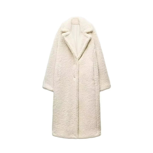 Aurora lange damen teddyjacke kuschelig und stilvoll