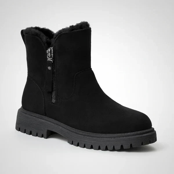 Winterstiefeletten für damen mit plateau und fellfutter – damen