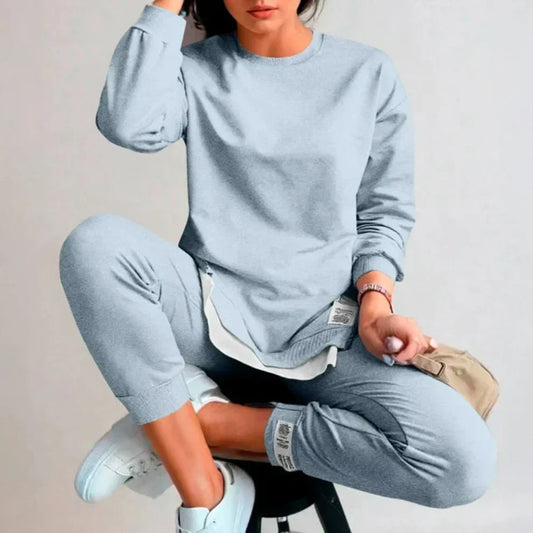Damen-patchwork-set, 2-teilig: hose und sweatshirt – damen