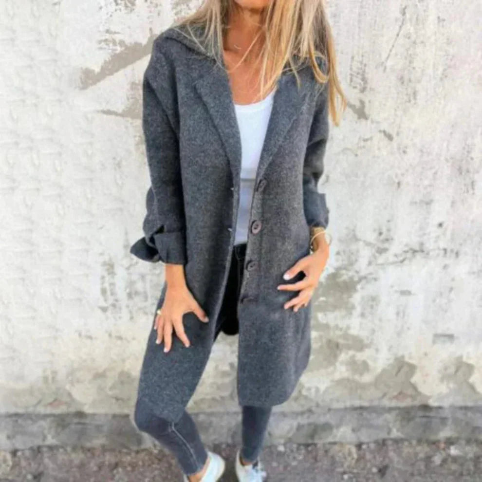 Klassischer langer wollmantel für damen – damen