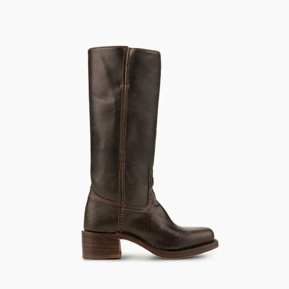 Strapazierfähige, klassische damenstiefel mit blockabsatz – für damen