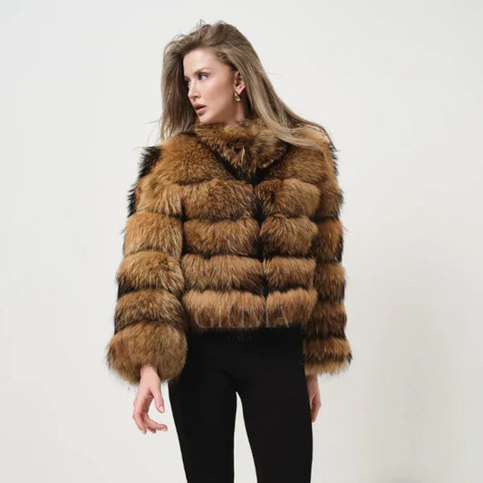 Elegante damen-kunstpelzjacke – damen