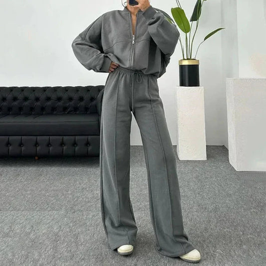 Damen-trainingsanzug-set, bestehend aus kuscheligem pullover und hose – damen