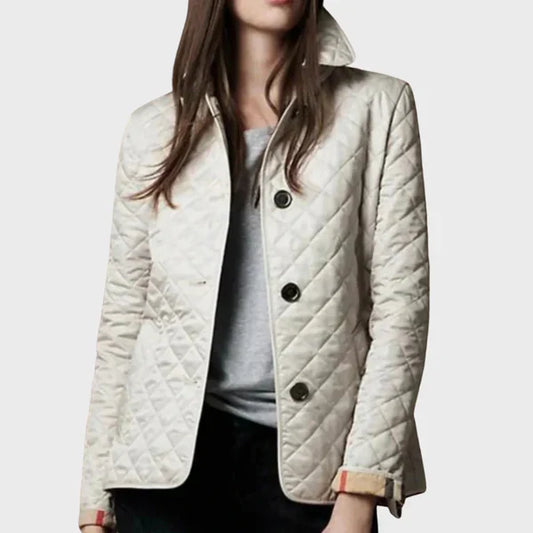 Leichte damen-steppjacke mit rautenmuster – damen