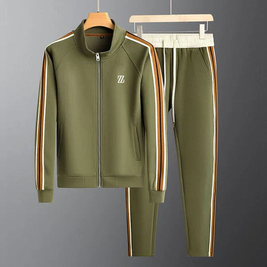 Zweiteiliges gestreiftes sport-set für herren – herren
