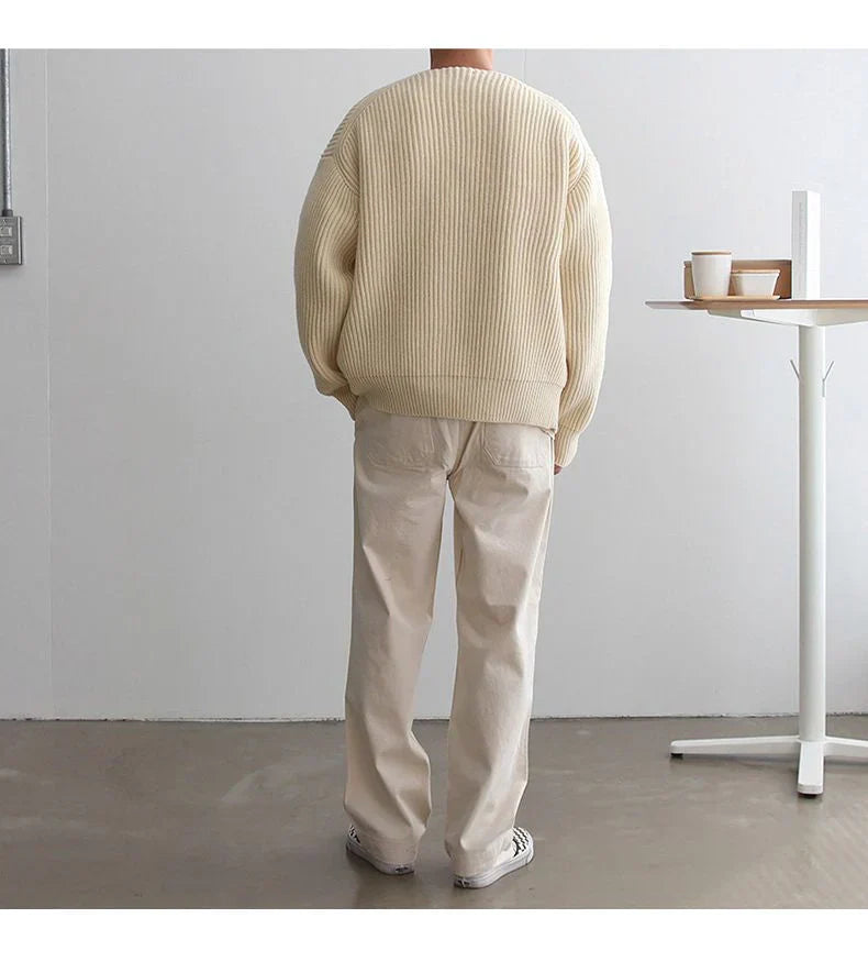 Herren-strickjacke mit reißverschluss und vordertaschen – herren