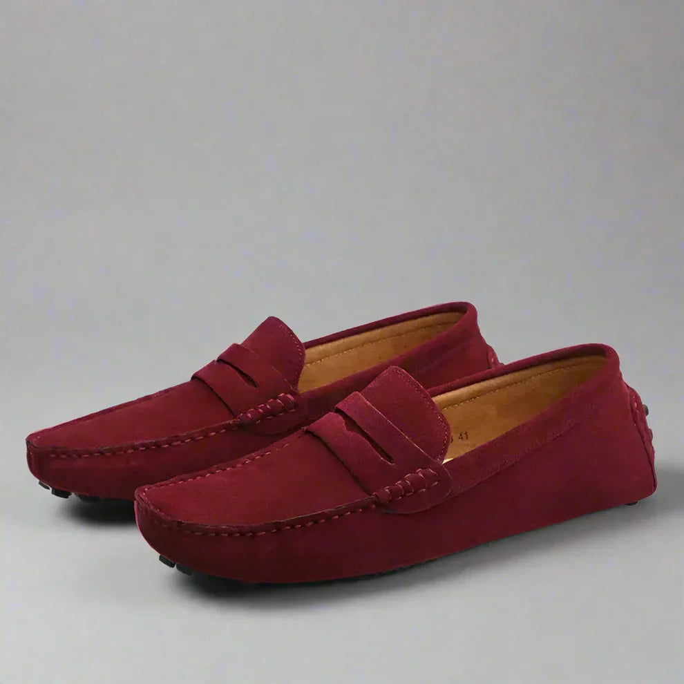 Wildleder-slipper für herren