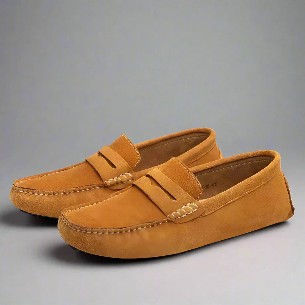 Wildleder-slipper für herren