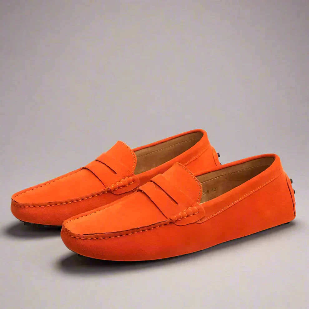 Wildleder-slipper für herren