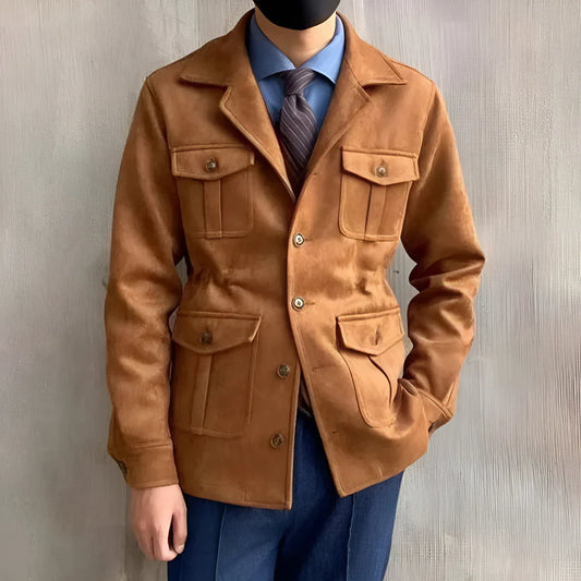 Lässige safari-feldjacke für herren – herren