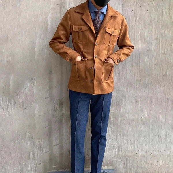 Lässige safari-feldjacke für herren – herren