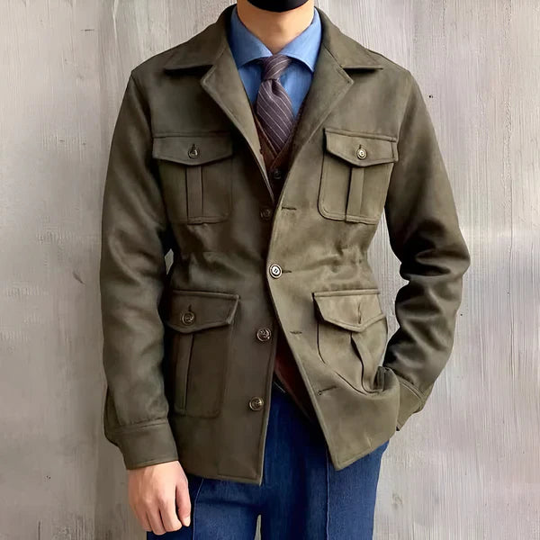Lässige safari-feldjacke für herren – herren