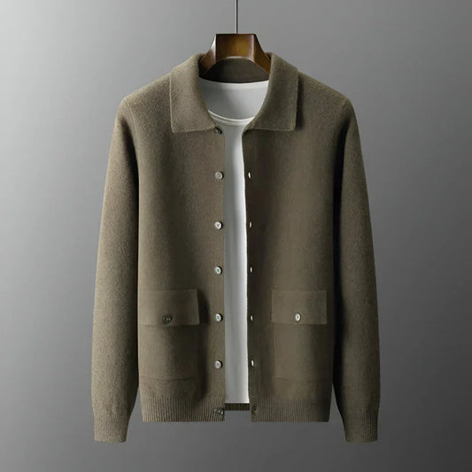 Elegante herren-strickjacke mit knöpfen für den freizeitbereich – herren