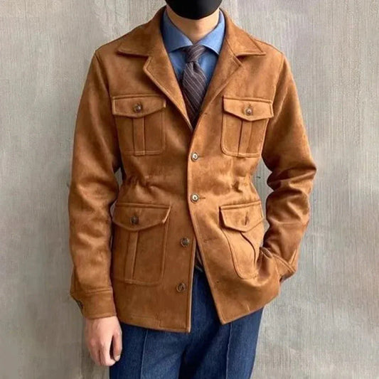 luxuriöse herrenjacke im robusten outdoor-stil
