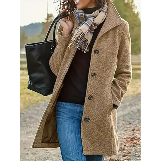 Winter trenchcoat für damen lang – eleganter mantel für kalte tage