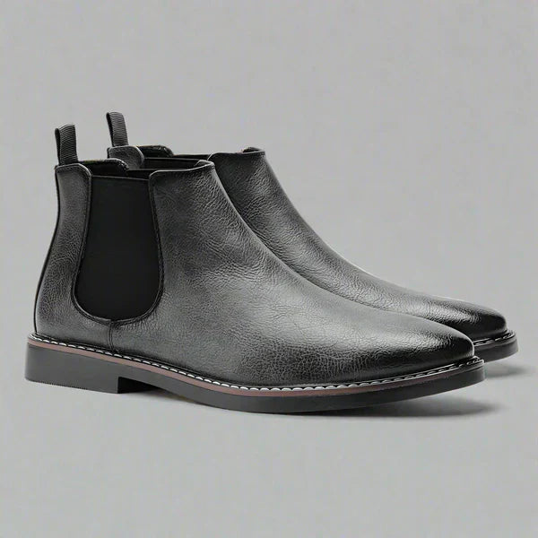 Herren-chelsea-boots aus leder zum hineinschlüpfen, elegant und leger – herren