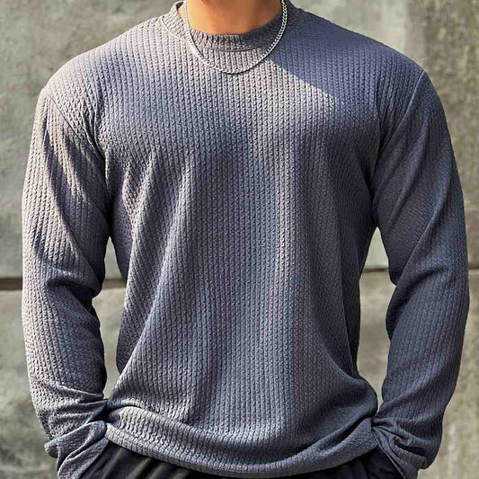 Oversized strickpullover mit rundhalsausschnitt – herren