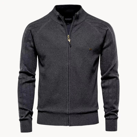 Warme und lässige strickjacke mit reißverschluss für herren – herren